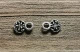 2er Set Miederhaken "Palme" Dirndlhaken altsilber metall Miederösen