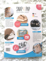 SnapPap DIN A4, waschbares Papier, weiß, braun, grau, Papier in Lederoptik, vegan & waschbar - verschiedene Farben, Snap Pap
