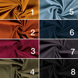 0,5 Meter Waffel Jersey Uni Baumwolljersey Kinder Jerseystoff Meterware Waffeljersey 295g/qm Waffelstrick Stoff senfgelb weinrot terra khaki