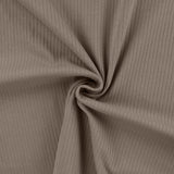 Rippjersey Uni Baumwolle 5 mm | Baumwolljersey | Elastischer Rib Stoff | Bekleidung Kinder Baby Damen Nähen Breite Rippen Ribjersey
