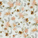 Musselin Double Gauze Digitaldruck Muster Meterware Eukalyptus Rosen Blüten Blumen Hasen