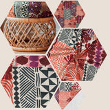 Canvas Abstrakt - fester Baumwollstoff 100 % Baumwolle afrikanisch indigen Design