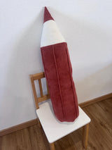 Buntstift Kissen 70 cm - XXL Dekokissen für Kinderzimmer - Geschenk für Lehrer Erzieher - Cord Kissen in 40 Farben - Handmade
