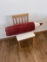 Buntstift Kissen 70 cm - XXL Dekokissen für Kinderzimmer - Geschenk für Lehrer Erzieher - Cord Kissen in 40 Farben - Handmade