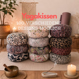 Yogakissen mit Bio Buchweizenschalen | Meditationskissen | Waschbarer Bezug | Sitzhöhe wählbar | Handmade | Achtsamkeit | Zen | Bodenkissen