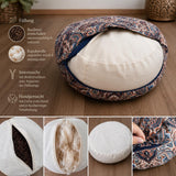 Yogabolster oval | Yoga Bolster | Meditationskissen | Bio-Buchweizen oder Kapok | Yin Yoga | Restorative Yoga | Handmade