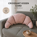 Cord Croissant Kissen 100 cm in 40 Farben | Nackenkissen | Croissantkissen | Schulanfang | Geschenk zum Einzug Kinderzimmer Deko