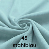 Retro Autos Rippstrick Jersey Stoff blau ecru | Baumwoll Jersey mit Lycra | Rib Jersey Stretch Stoff | Rippstoff Meterware